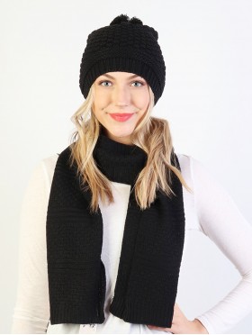 Fashion Knitted Set W/ (Scarf, Hat)